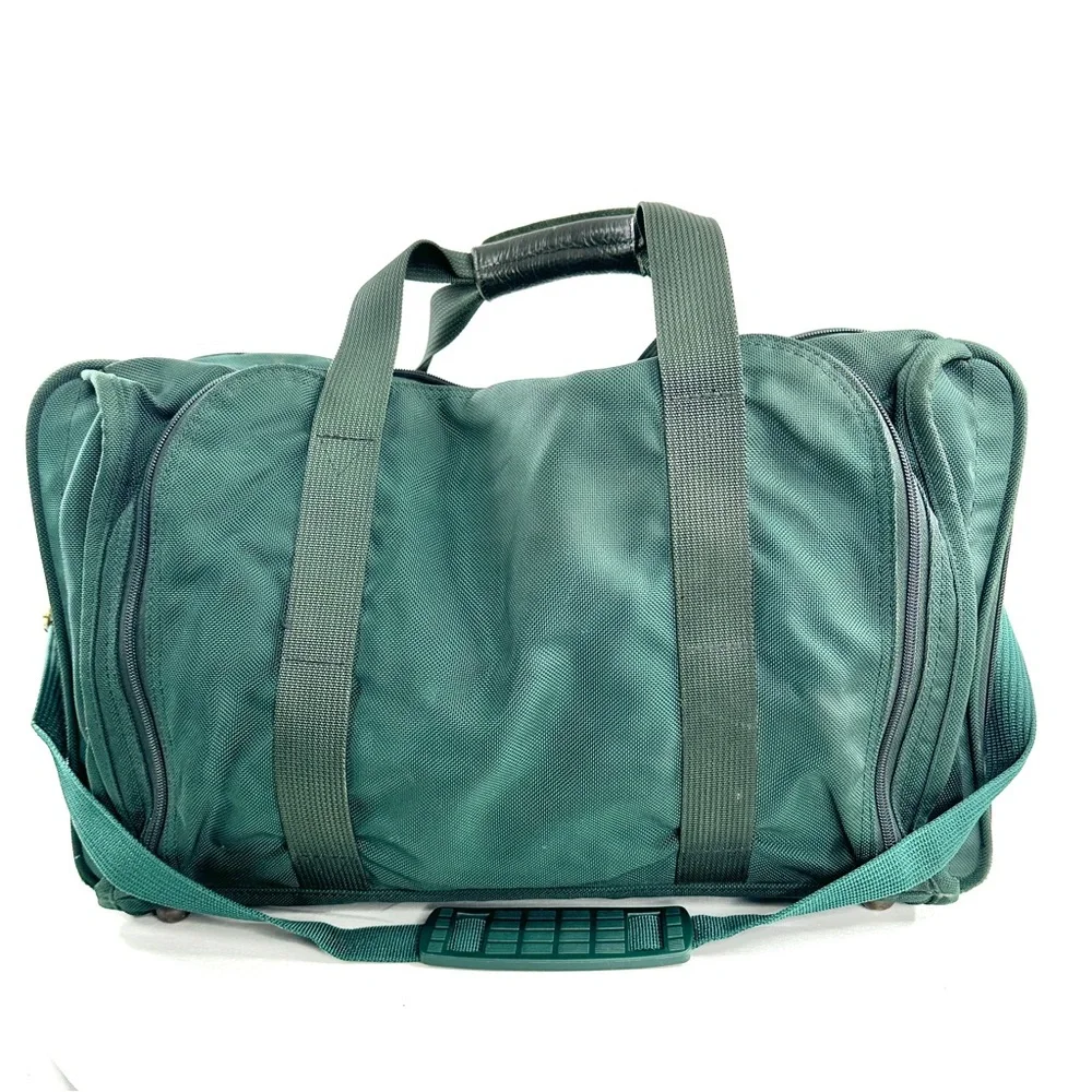 Tumi Vintage Green Ballistic Nylon Large Messenger Briefcase Laptop Bag Travel